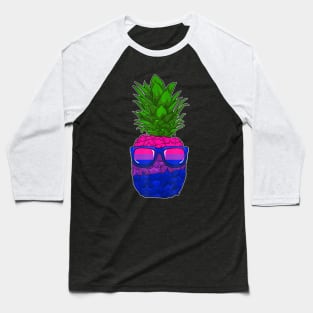 Bisexual Pineapple Sunglasses LGBT-Q Subtle Bi Pride Flag Baseball T-Shirt